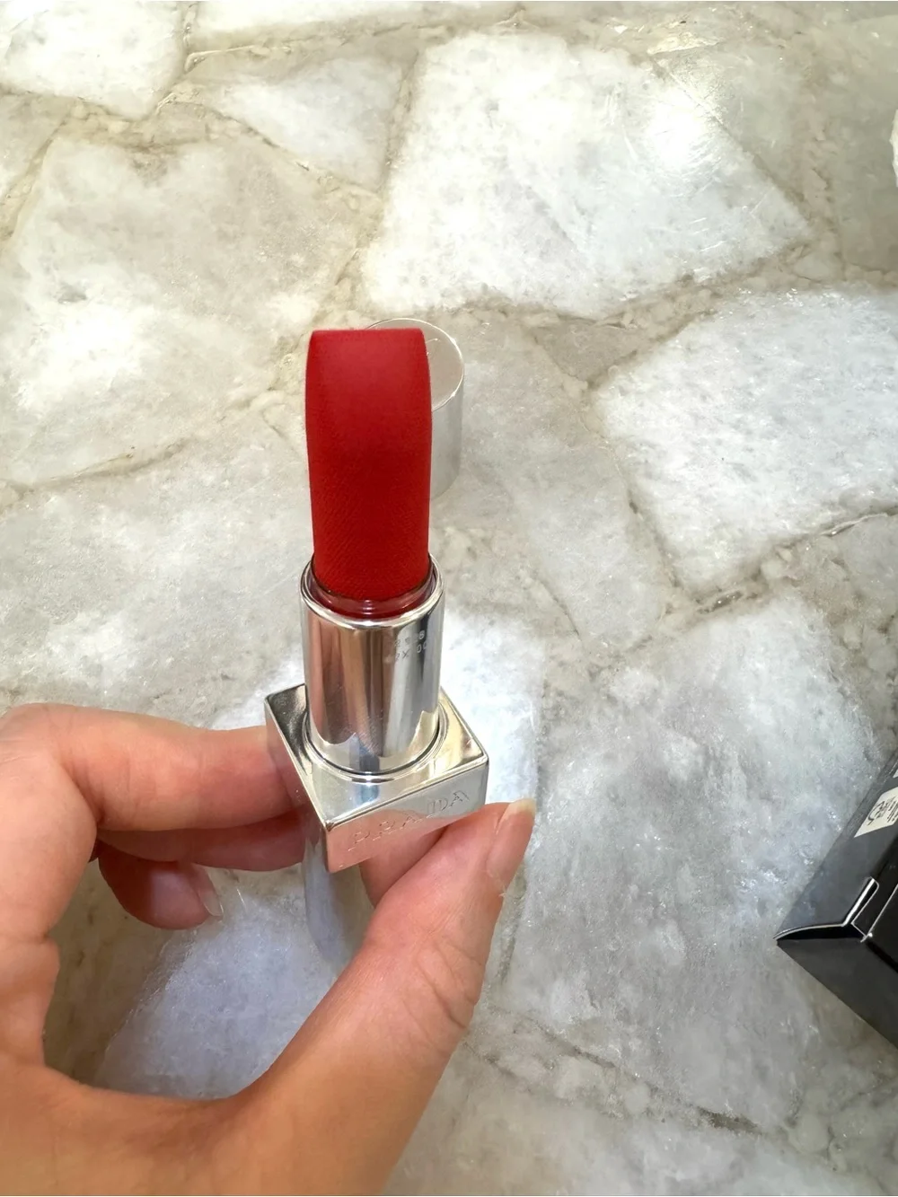 Prada Monochrome Lipstick R128 with Light Green Pouch